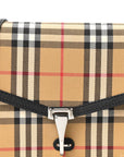 Grainy Calfskin Vintage Check Small Macken Crossbody Bag Black