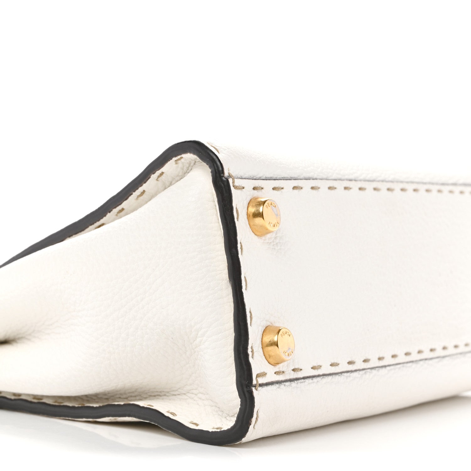 Cuoio Romano Selleria Mini Peekaboo Iconic Satchel White