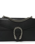 Pebbled Calfskin Small Dionysus Shoulder Bag Black