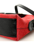 Suede Patent Web GG Small Ophidia Dome Shoulder Bag Hibiscus Red