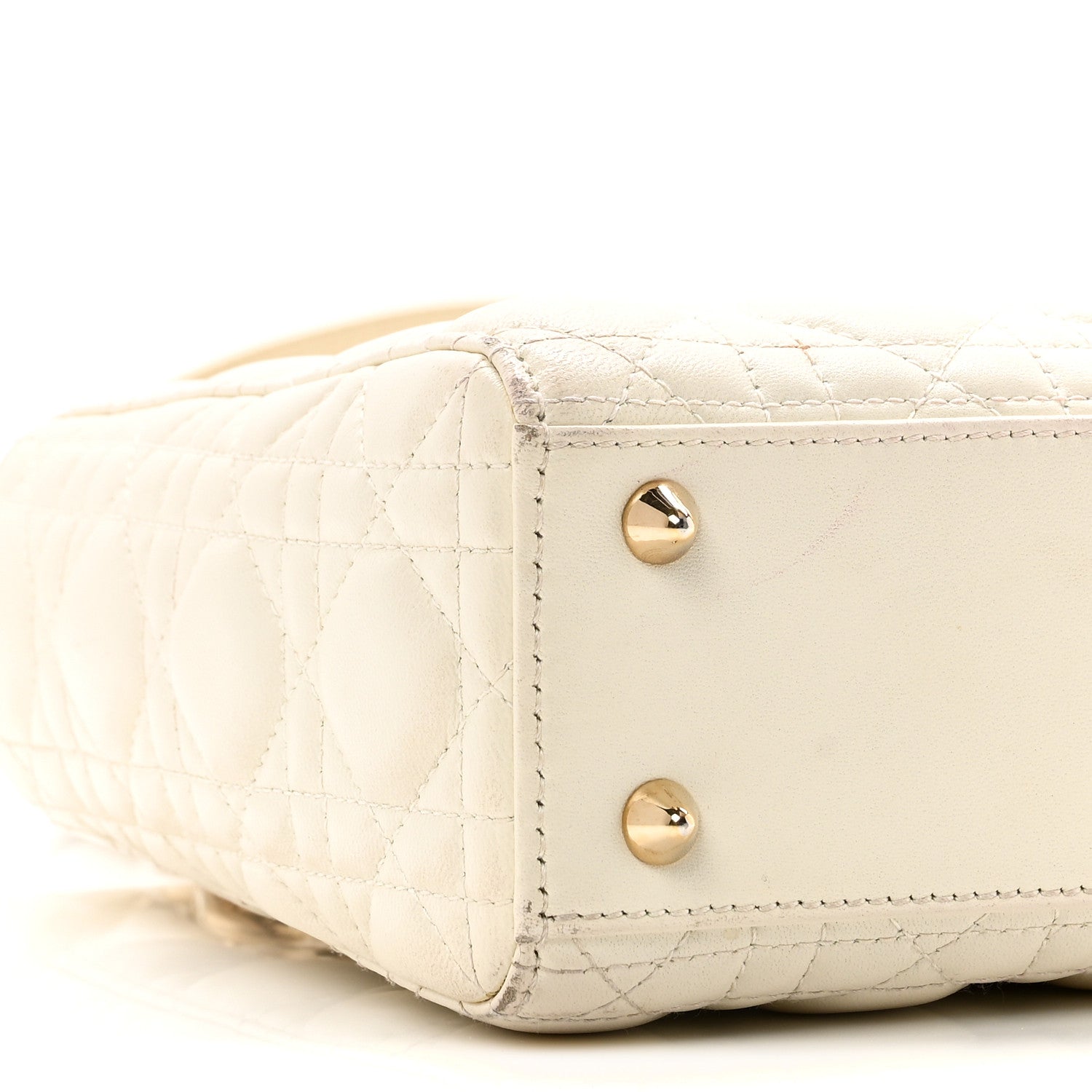 Lambskin Cannage Small My ABCD1OR Lady D1OR White