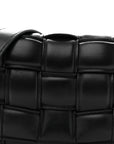 Nappa Maxi Intreccio Small Padded Cassette Crossbody Bag Black