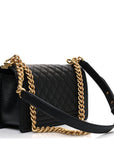 Caviar Quilted Medium Boy Flap Black