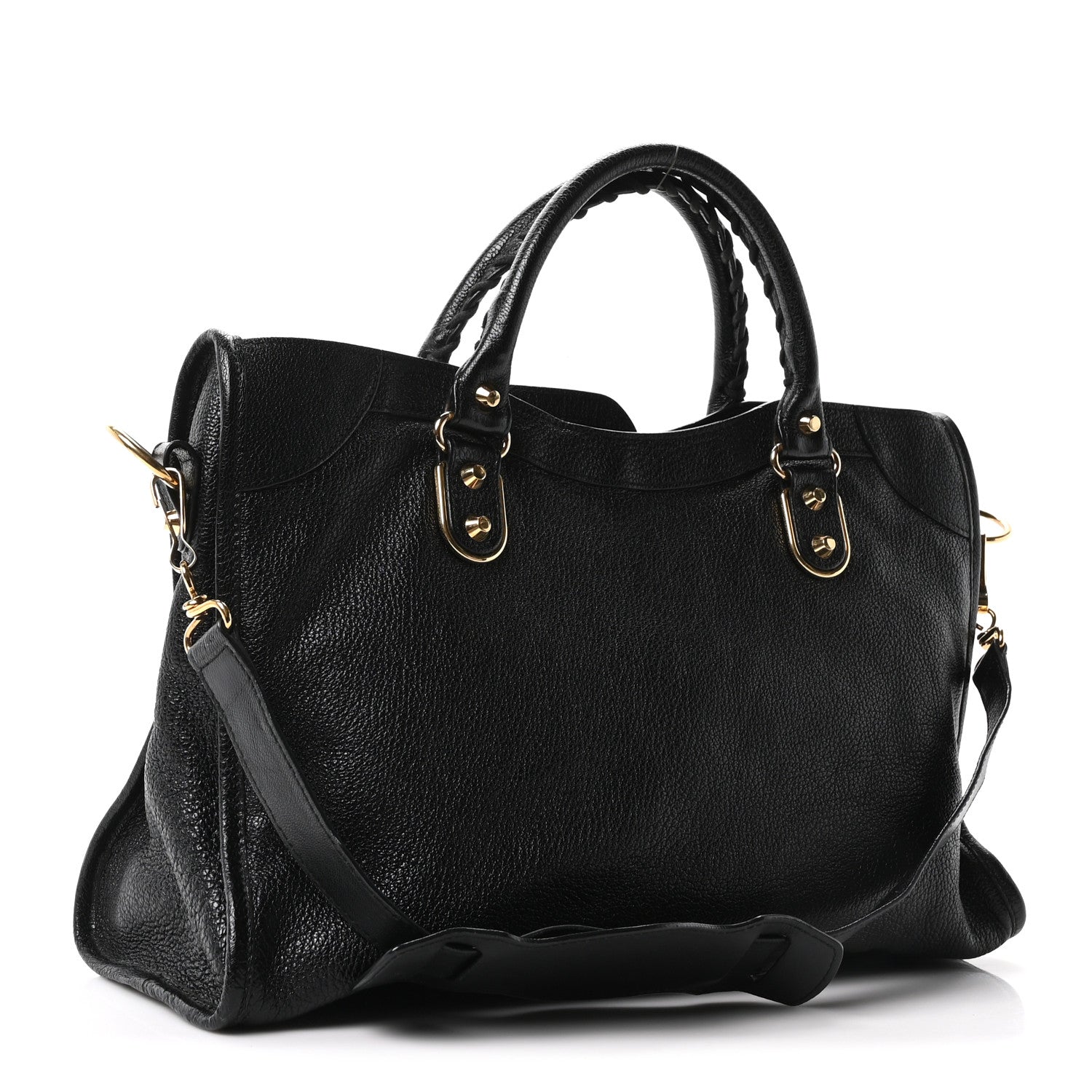 Chevre Gold Metallic Edge Hardware City Black