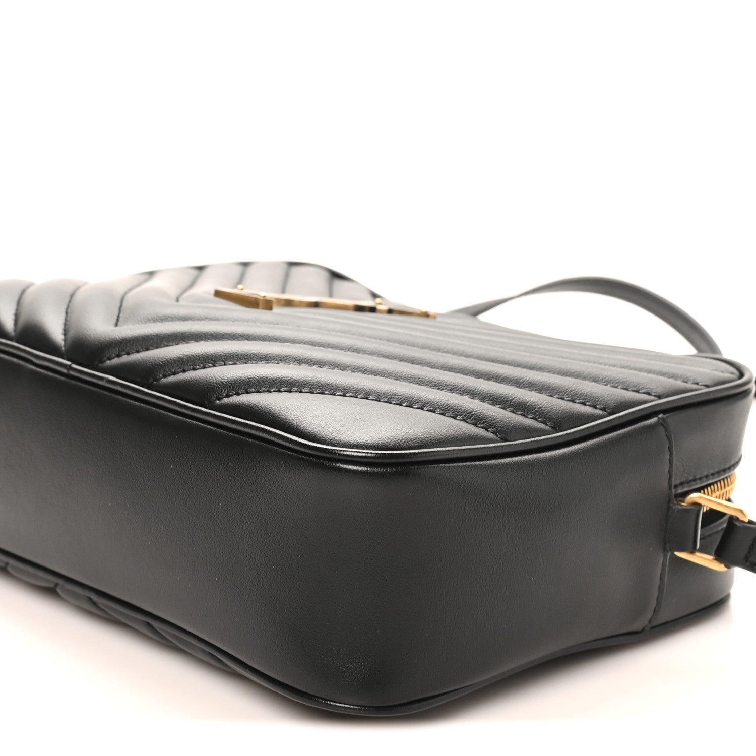 Calfskin Matelasse Monogram Lou Camera Bag Black