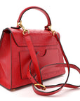 GCCIssima Signature Small Padlock Top Handle Bag Hibiscus Red