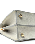 Stingray Shiny Nappa Petite Peekaboo I SEE U Satchel Pearl Grey