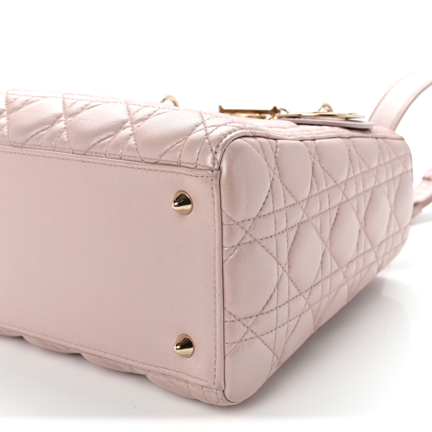 Pearly Lambskin Cannage Medium Lady D1OR Lotus