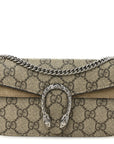 GG Supreme Monogram Super Mini Dionysus Shoulder Bag Taupe