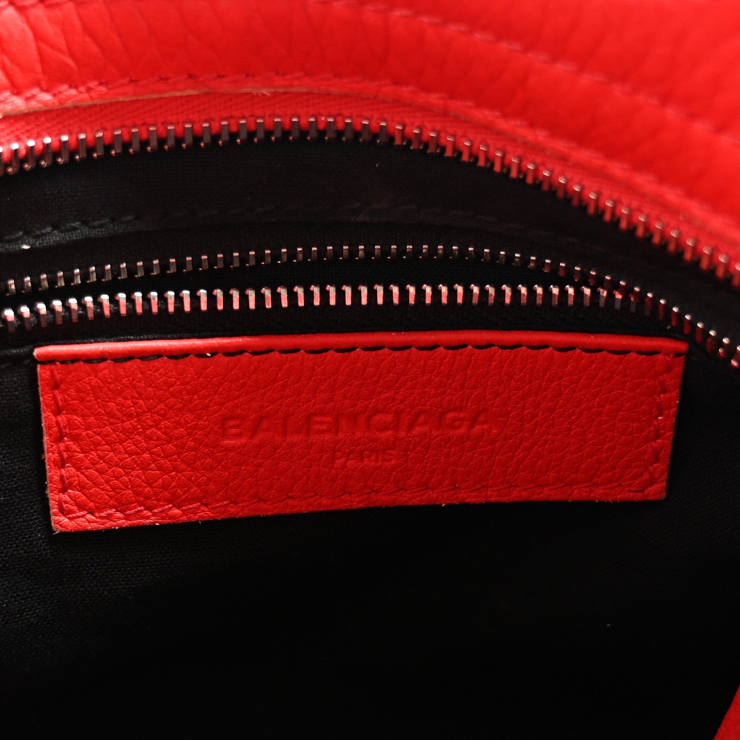 Supple Grained Calfskin Classic Silver Hardware Highlight Mini City Rouge Fraise