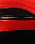 Supple Grained Calfskin Classic Silver Hardware Highlight Mini City Rouge Fraise