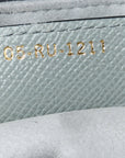Grained Calfskin Saddle Bag With Strap Stone Grey