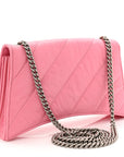 Crushed Calfskin Quilted XS Crush Chain Bag Sweet Pink