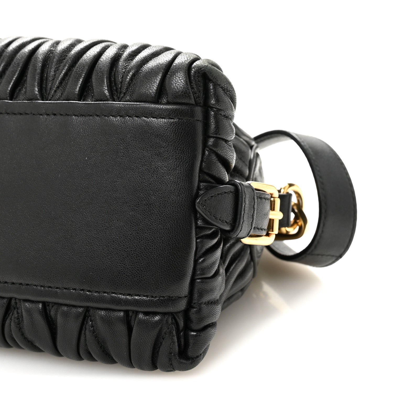 Nappa Matelasse Dome Crossbody Black