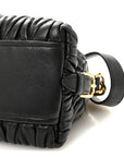 Nappa Matelasse Dome Crossbody Black