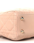 Lambskin Cannage Small Lucky Badges My Lady D1OR Light Pink
