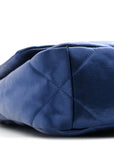 Satin Quilted Medium CHNL 19 Flap Blue