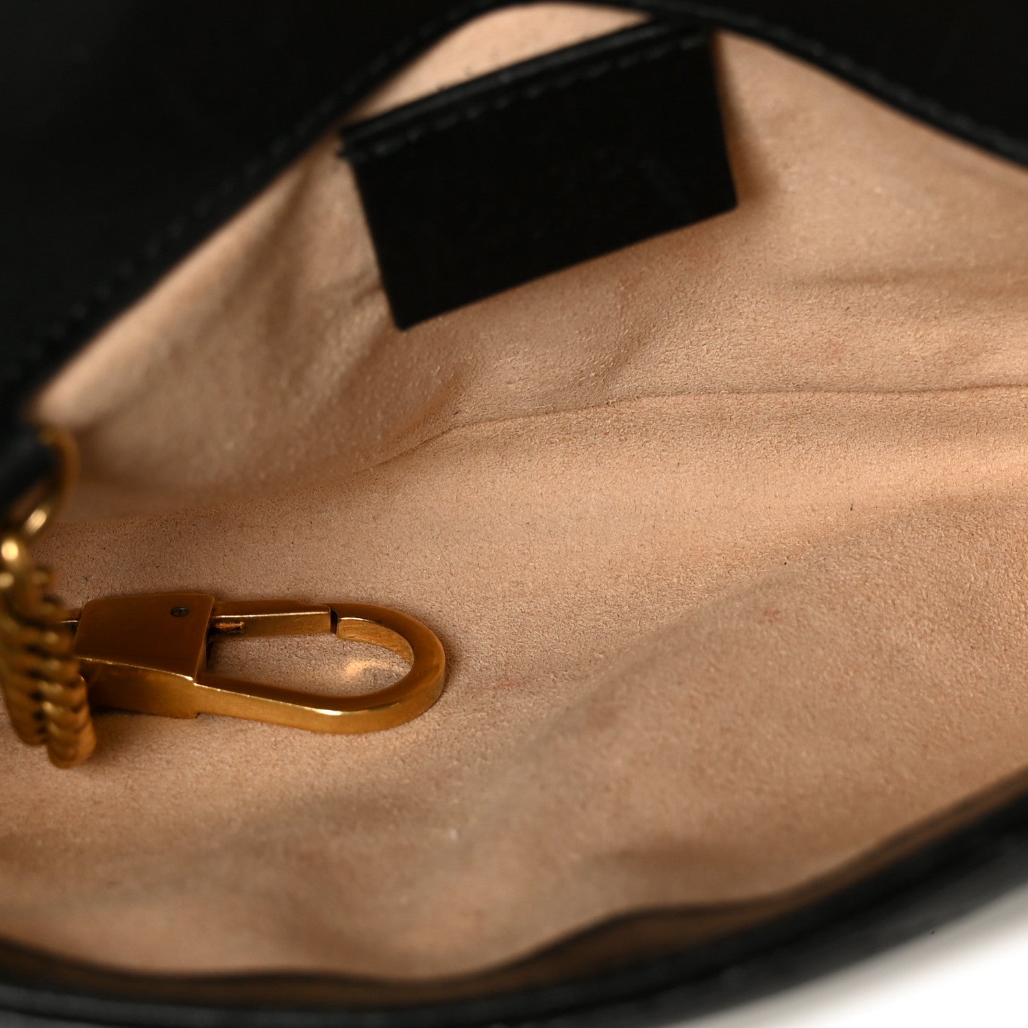 Calfskin Matelasse Super Mini GG Marmont Shoulder Bag Black