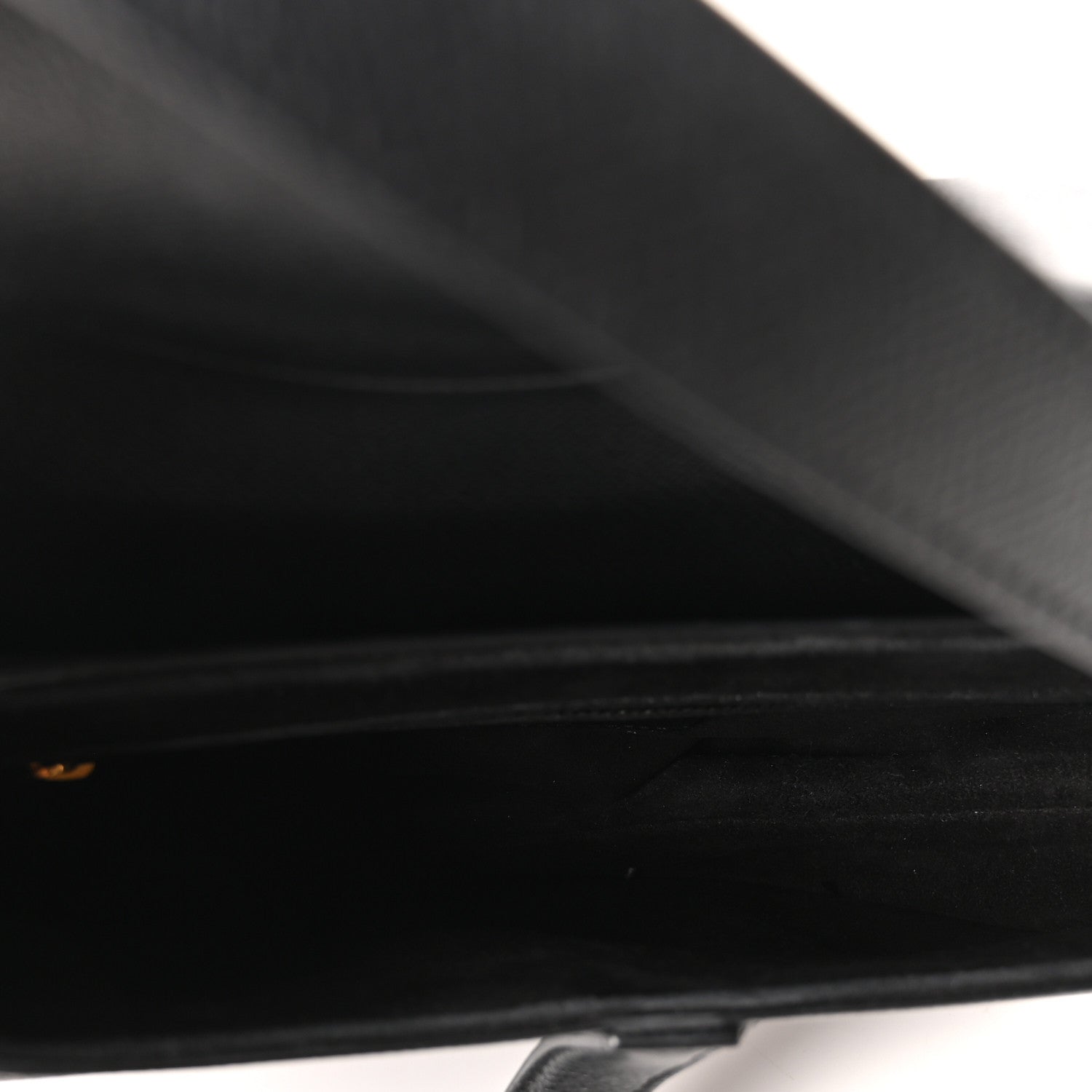 Grained Calfskin Saddle Bag Black