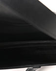 Grained Calfskin Saddle Bag Black