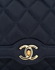 Lambskin Quilted Hold The Line Wallet On Chain WOC Dark Blue