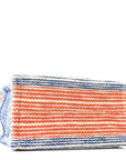 Canvas Calfskin Striped Triomphe Small Cabas Thais Multicolor