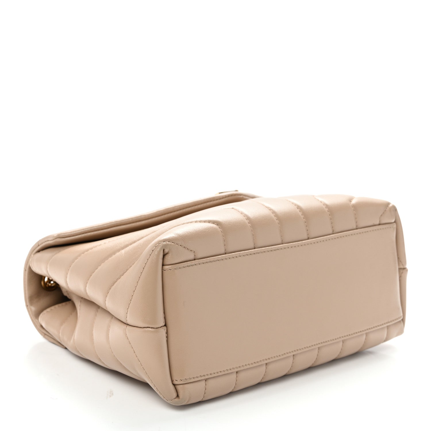Calfskin Y Quilted Monogram Small Loulou Chain Satchel Dark Beige