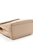 Calfskin Y Quilted Monogram Small Loulou Chain Satchel Dark Beige
