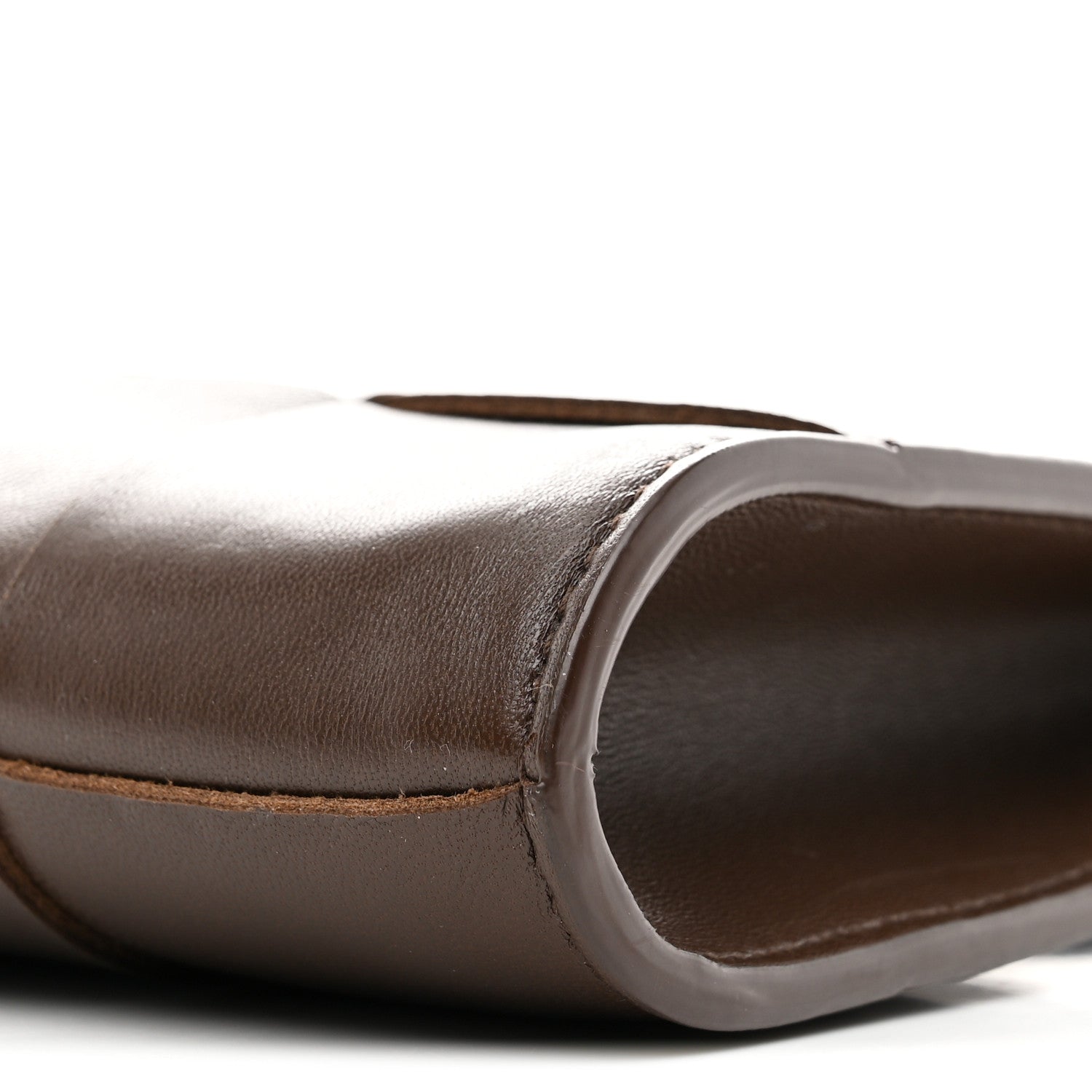 Lambskin Maxi Intrecciato Mini Cassette Crossbody Pouch Brown