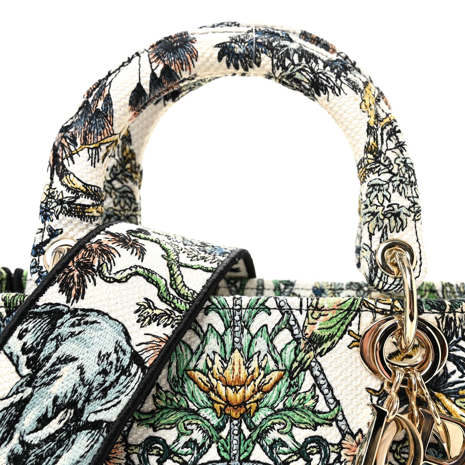 Canvas Embroidered Etoile de Voyage Medium Lady D-Lite Multicolor