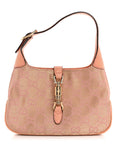 Metallic Monogram Lizard Jackie O Hobo Pink