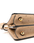 Ostrich Shiny Nappa Petite Peekaboo I SEE U Satchel Sasso