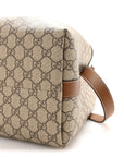 GG Icon Monogram Padlock Shoulder Bag Beige Dark Brown