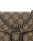GG Supreme Monogram Mini Dionysus Chain Wallet Beige Taupe