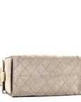 Suede Quilted Medium CHNL 25 Handbag Grey
