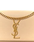 Grain De Poudre Medium Monogram Kate Satchel Nude Powder