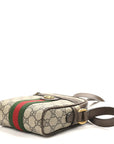 GG Supreme Monogram Web Mini Ophidia Messenger Brown