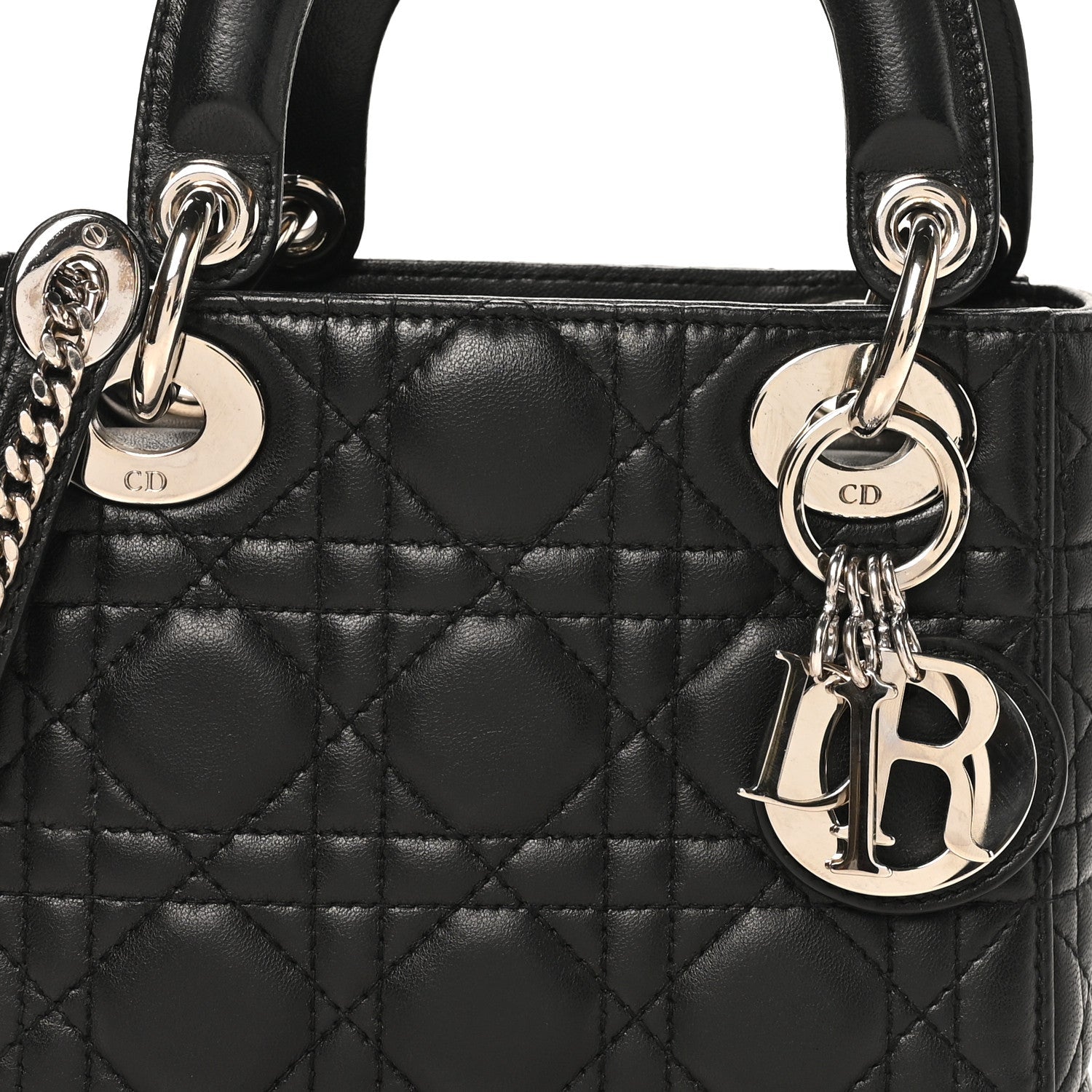 Lambskin Cannage Mini Lady D1OR Black