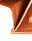 Lambskin Quilted CHNL 19 Flap Coin Purse With Chain Light Brown