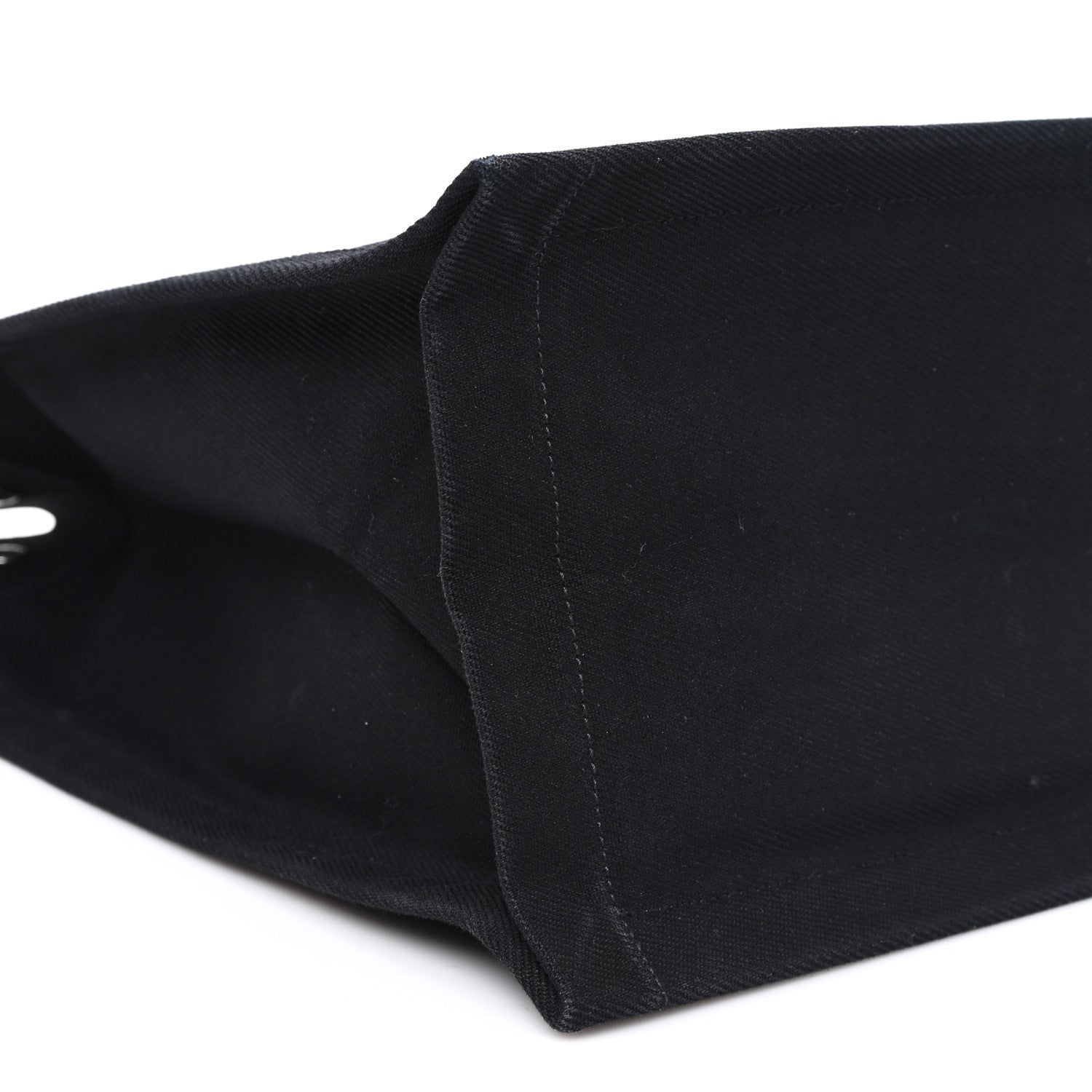 Linen Calfskin Rive Gauche Tote Black
