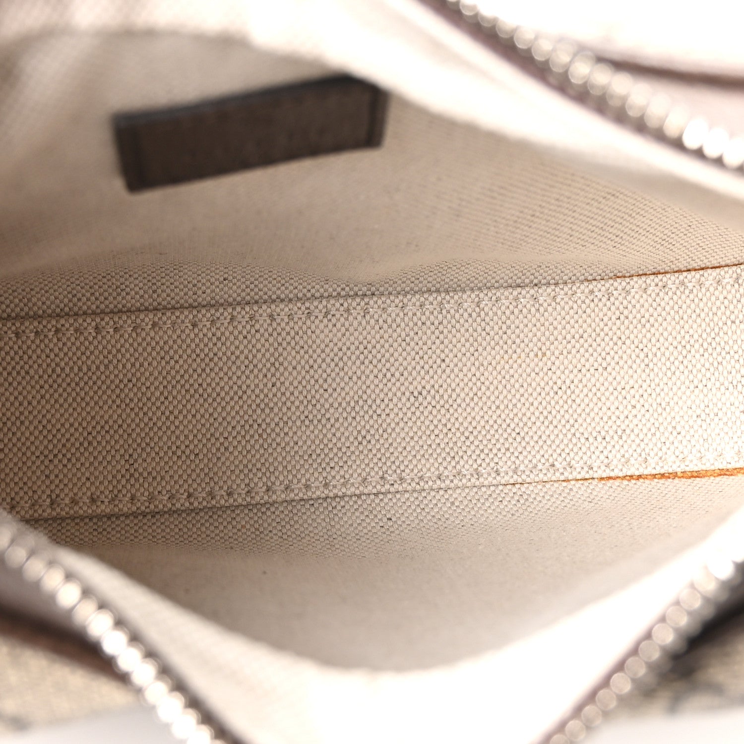 GG Supreme Monogram Textured Calfskin Web Small Attache Shoulder Bag Beige Ebony New Acero