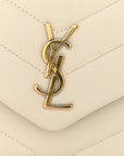 Calfskin Y Quilted Monogram Toy Loulou Crossbody Bag Crema Soft