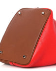 Taurillon Clemence Casaque Picotin Lock 22 MM Gold Rouge De Coeur