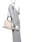 Vitello Seta Snakeskin Monster Eyes Medium Peekaboo Iconic Satchel  Amido Sand Black