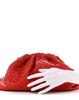 Nappa Maxi Intrecciato The Pouch Oversized Clutch Bright Red
