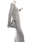 Lambskin Cannage Mini Lady D1OR Gray Opaline
