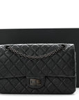Aged Calfskin Quilted 2.55 Reissue 225 Flap So Black