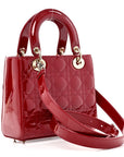Patent Cannage Small Lady D1OR Cherry Red