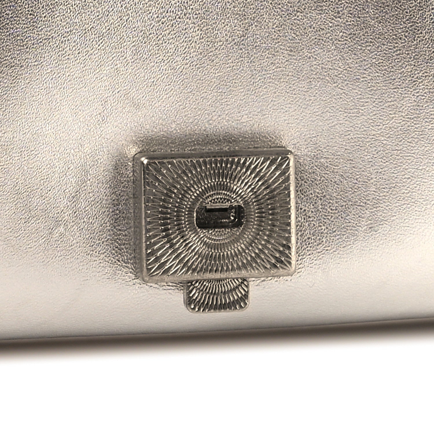 Metallic Calfskin Small Devotion Crossbody Bag Silver