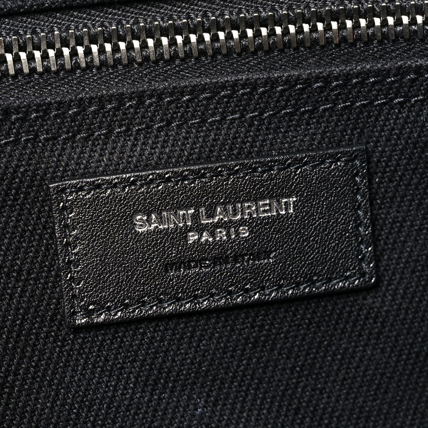 Linen Calfskin Rive Gauche Tote Black